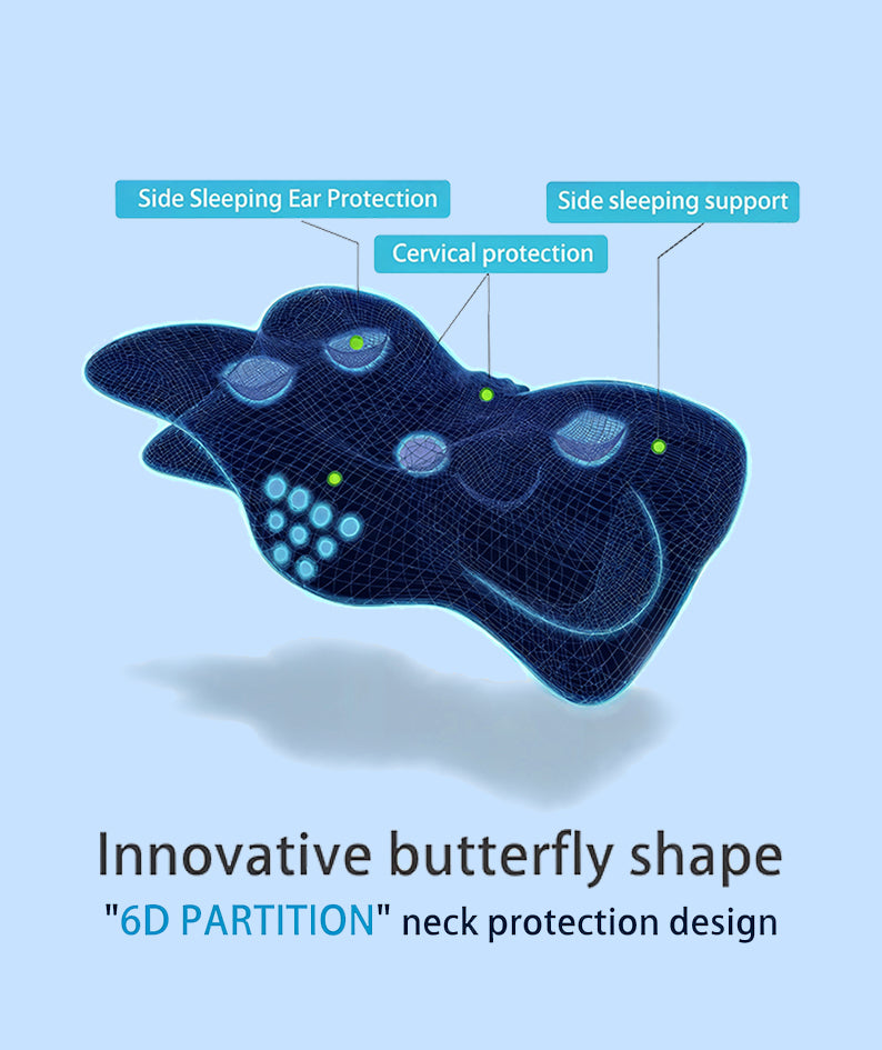 Orthopedic Memory Foam Butterfly Pillow